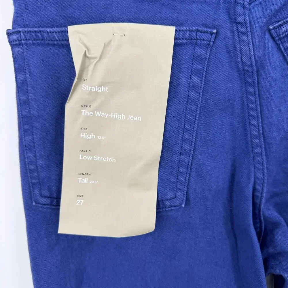 Everlane Tall The Way High Straight Jeans in blue Size 27T